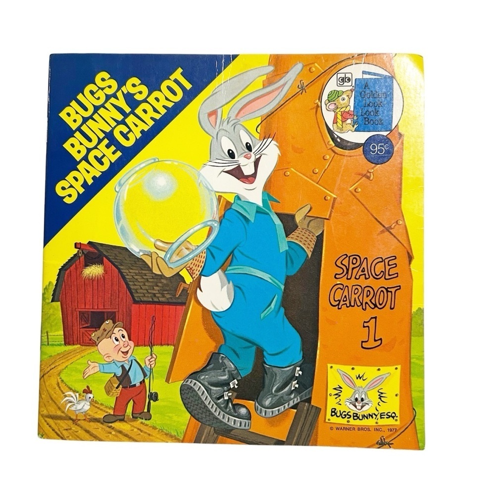 ‘77 Warner Bros Bugs Bunnys Space Carrot by Seymour Reit A Golden Book Paperback